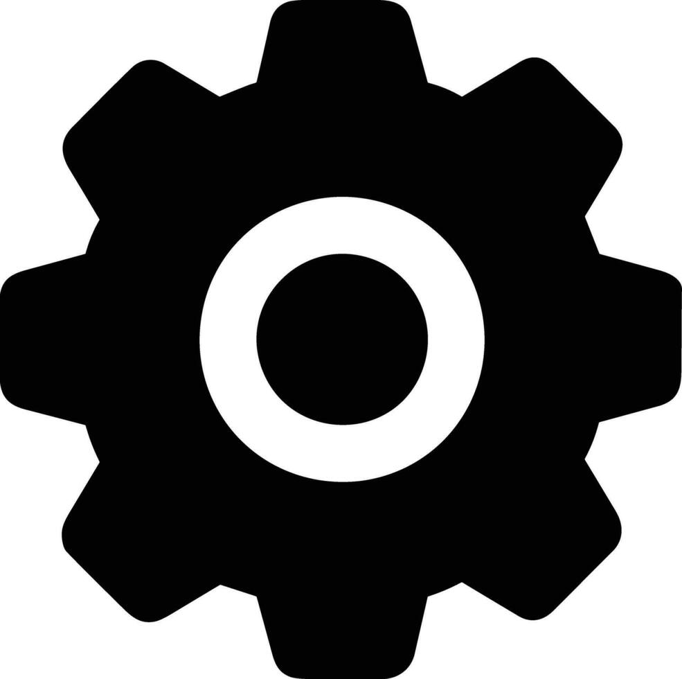 Gear setting symbol icon vector image. Illustration of the industrial wheel mechine mechanism design image