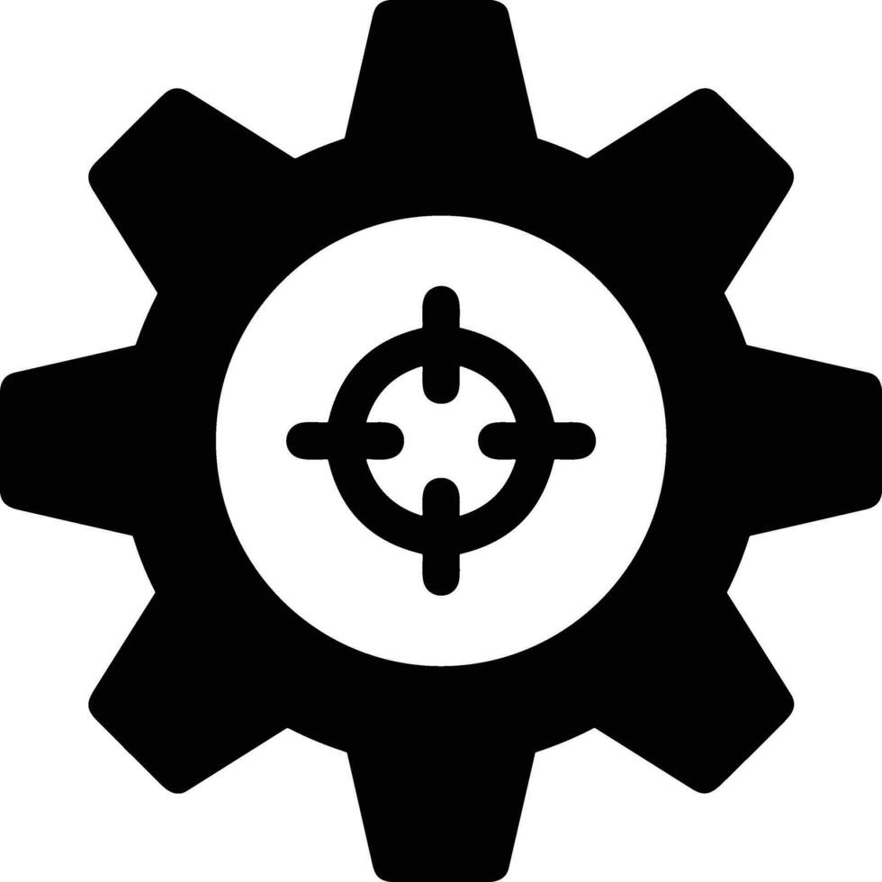 Gear setting symbol icon vector image. Illustration of the industrial wheel mechine mechanism design image