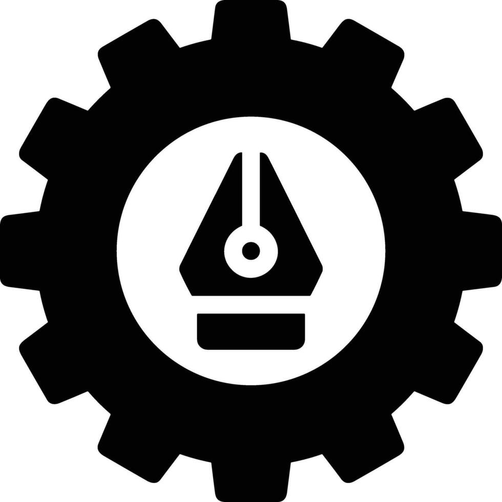 engranaje ajuste símbolo icono vector imagen. ilustración de el industrial rueda máquina mecanismo diseño imagen