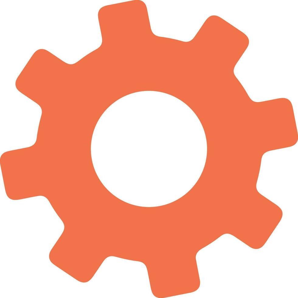 Gear setting symbol icon vector image. Illustration of the industrial wheel mechine mechanism design image