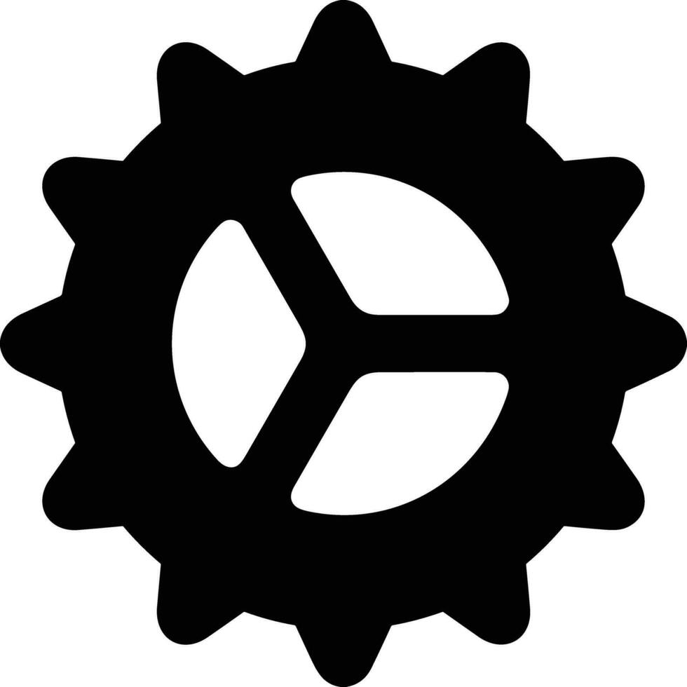 Gear setting symbol icon vector image. Illustration of the industrial wheel mechine mechanism design image