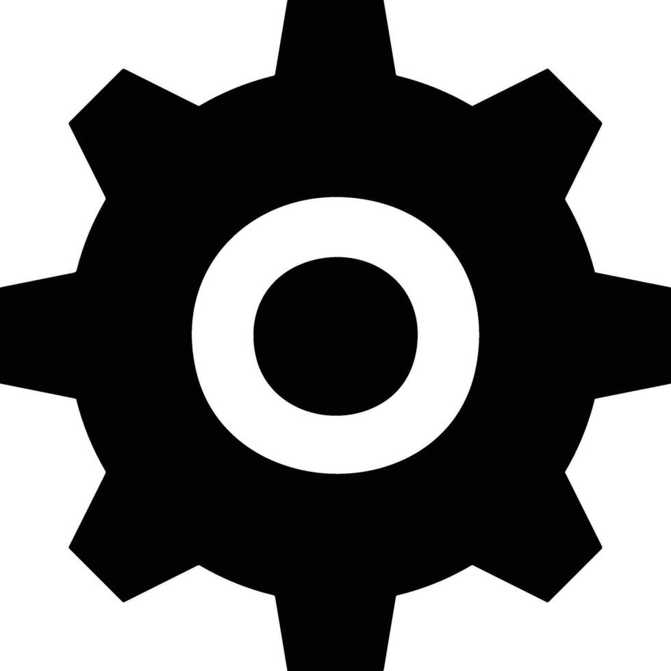 Gear setting symbol icon vector image. Illustration of the industrial wheel mechine mechanism design image