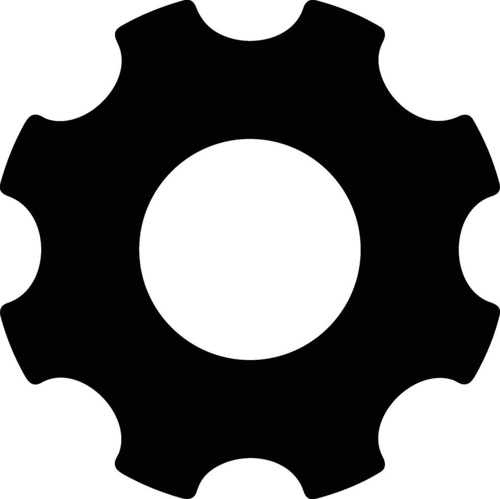 Gear setting symbol icon vector image. Illustration of the industrial wheel mechine mechanism design image