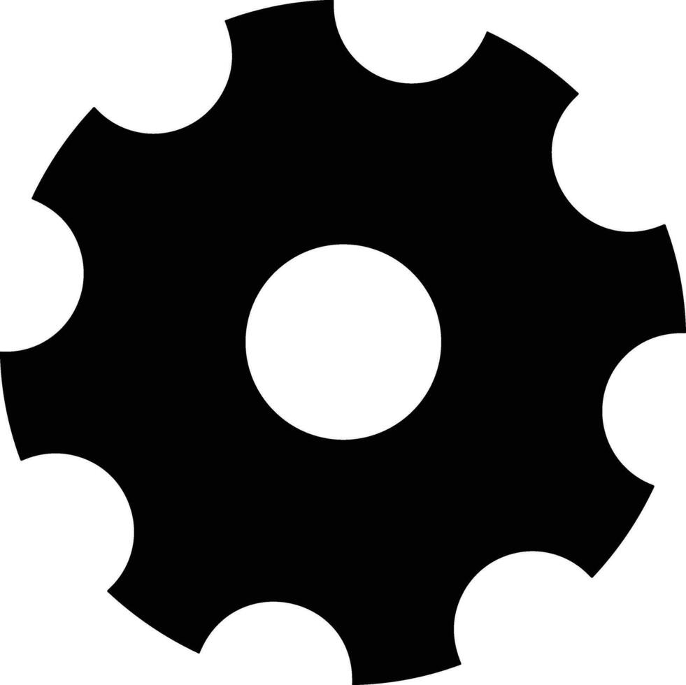 Gear setting symbol icon vector image. Illustration of the industrial wheel mechine mechanism design image