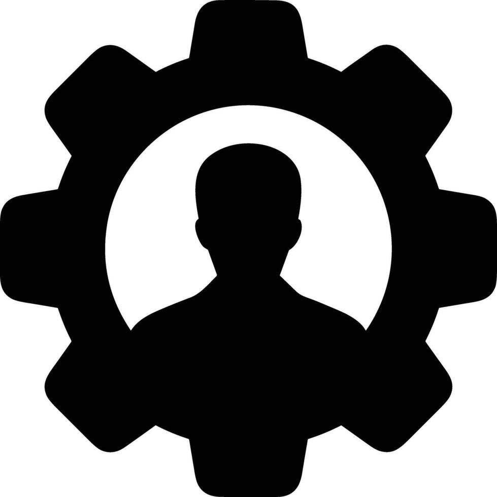 Gear setting symbol icon vector image. Illustration of the industrial wheel mechine mechanism design image