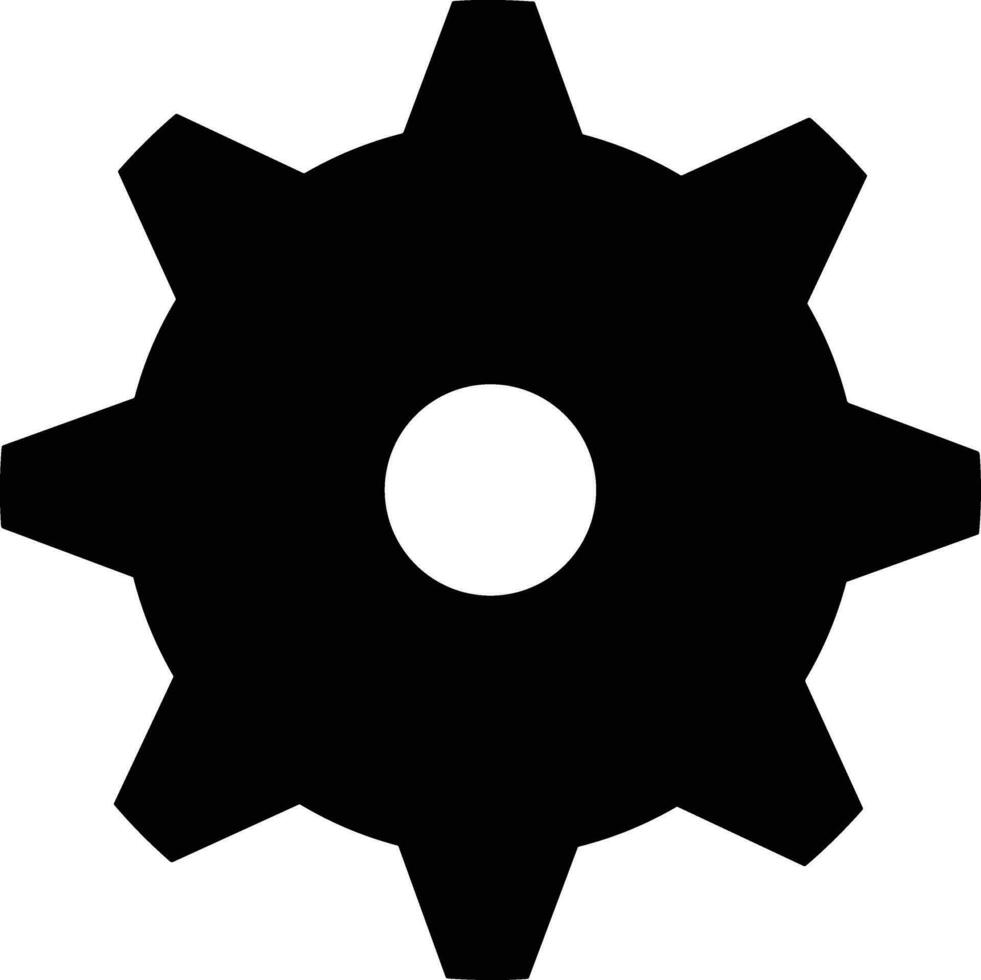 Gear setting symbol icon vector image. Illustration of the industrial wheel mechine mechanism design image