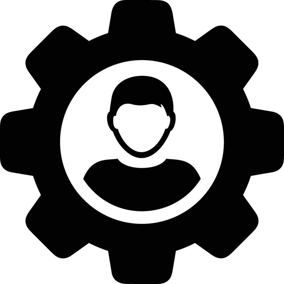 Gear setting symbol icon vector image. Illustration of the industrial wheel mechine mechanism design image