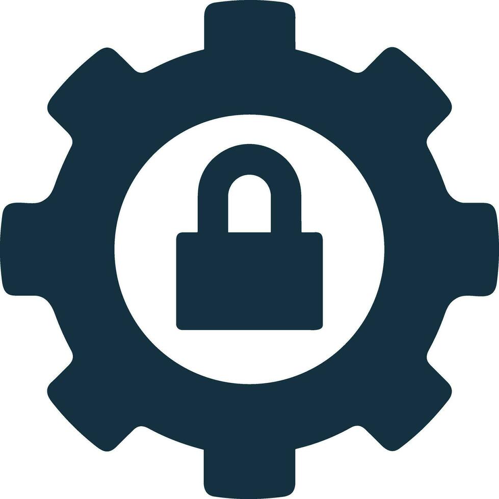 Gear setting symbol icon vector image. Illustration of the industrial wheel mechine mechanism design image