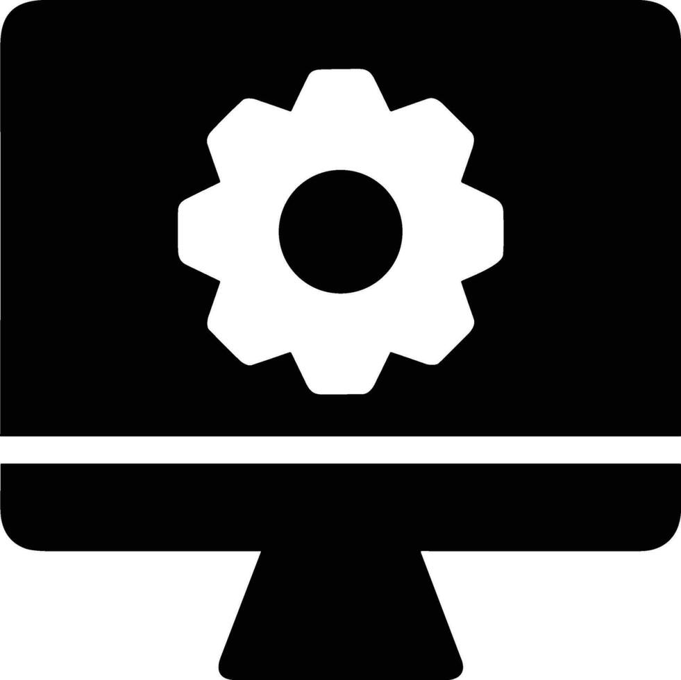 Gear setting symbol icon vector image. Illustration of the industrial wheel mechine mechanism design image
