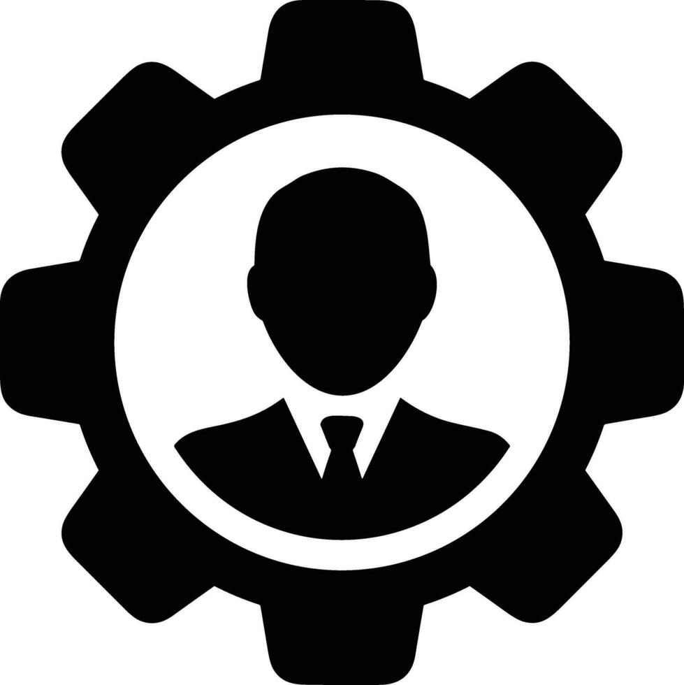 Gear setting symbol icon vector image. Illustration of the industrial wheel mechine mechanism design image