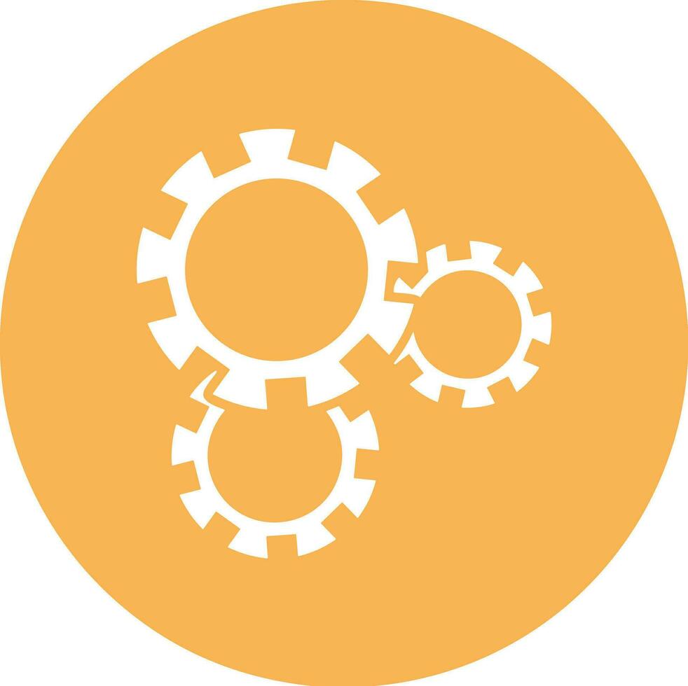 Gear setting symbol icon vector image. Illustration of the industrial wheel mechine mechanism design image