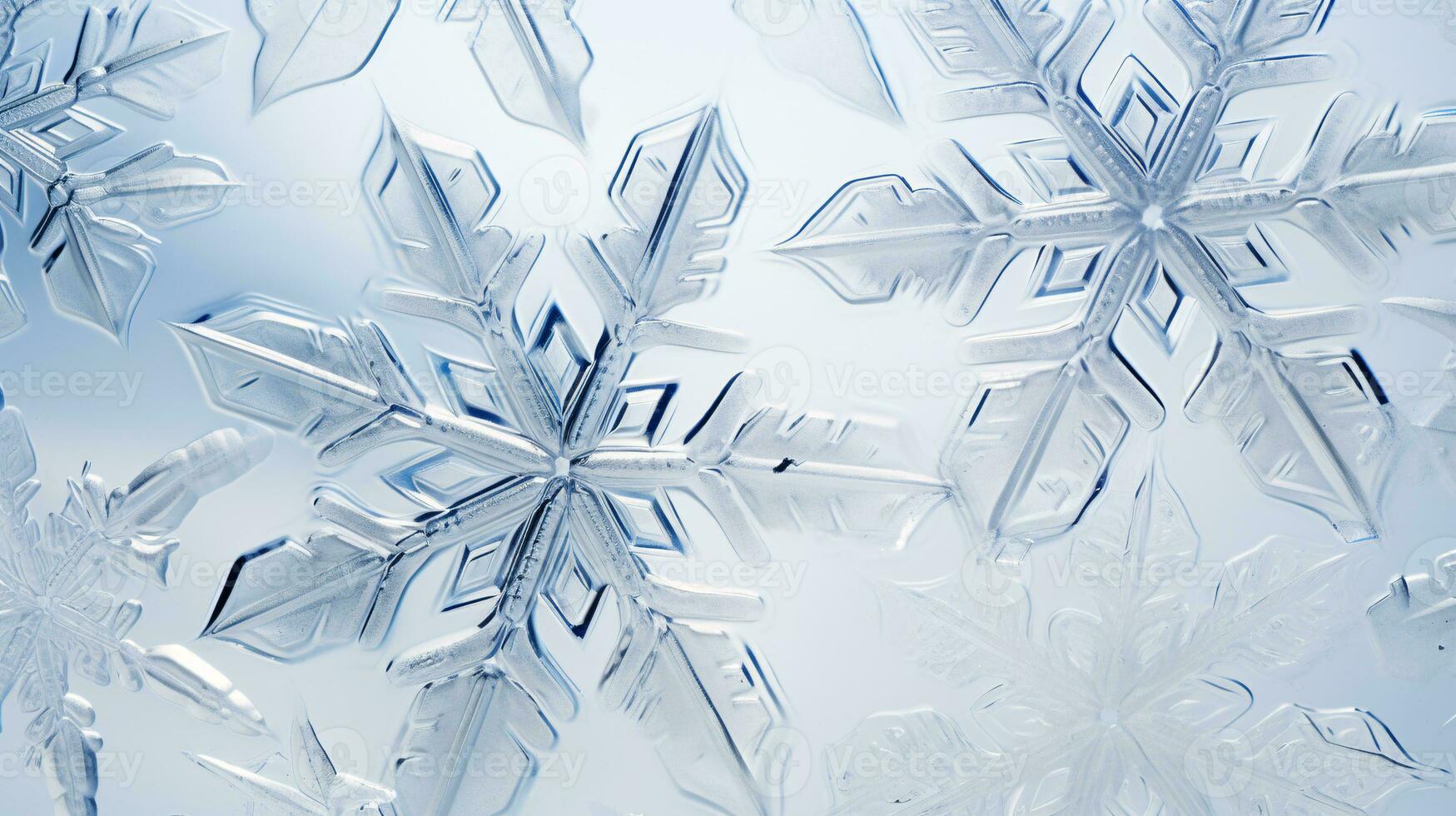 AI generated Macro shot of christalin structure of a snowflake photo