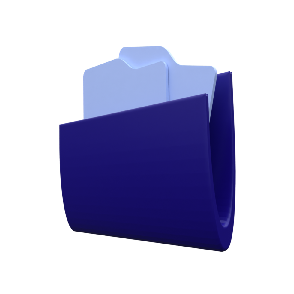 unique 3d folder icon illustration rendering .Trendy and modern in 3d style. png