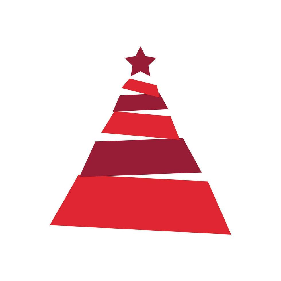 Abstract Christmas tree, white background vector