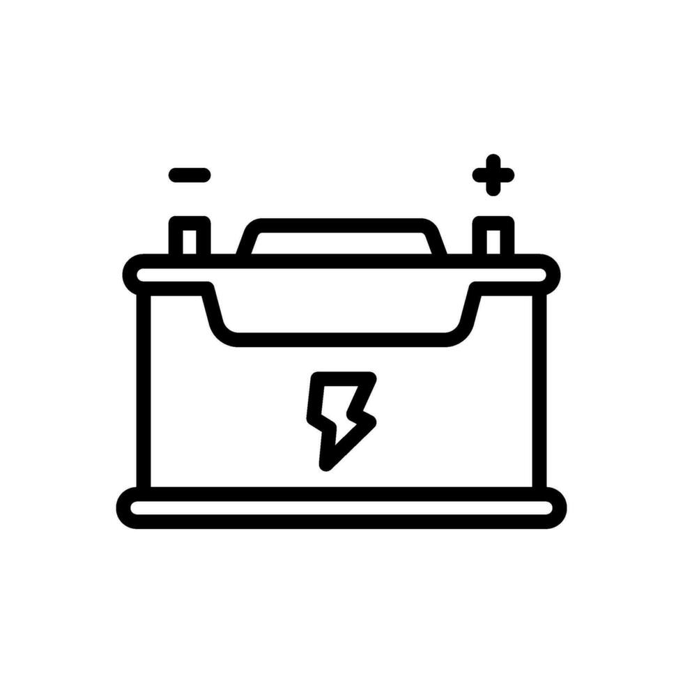 car battery icon vector in line style