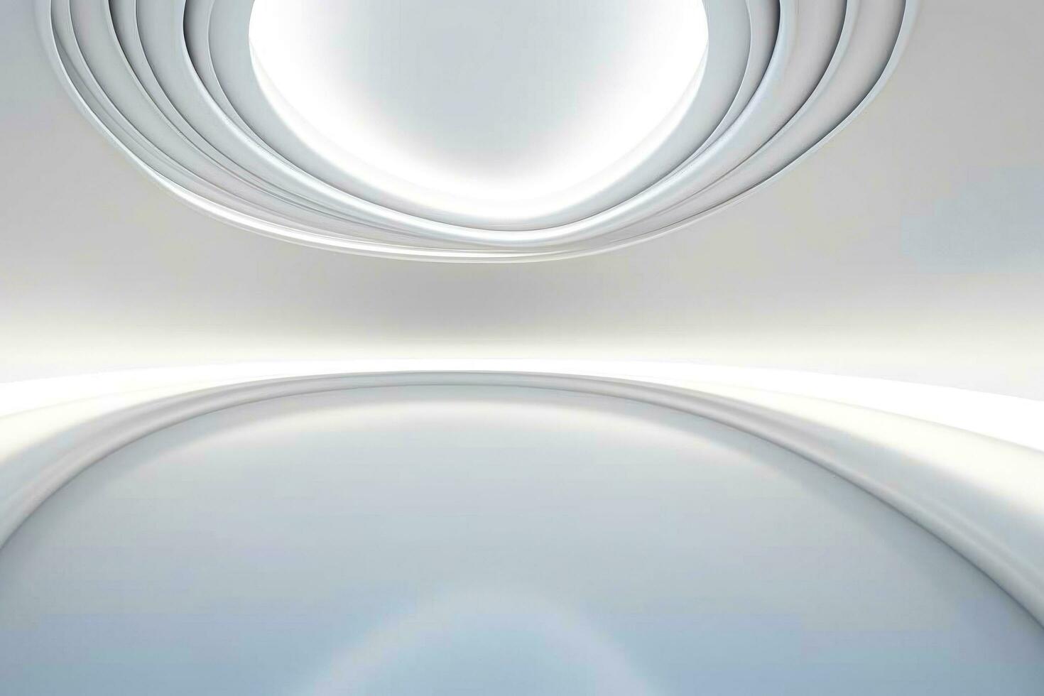 AI generated Abstract futuristic architecture background, Minimal technology white backdrop, Generative AI photo