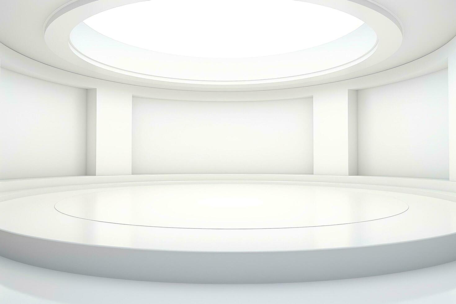 AI generated Abstract futuristic architecture background, Minimal technology white backdrop, Generative AI photo