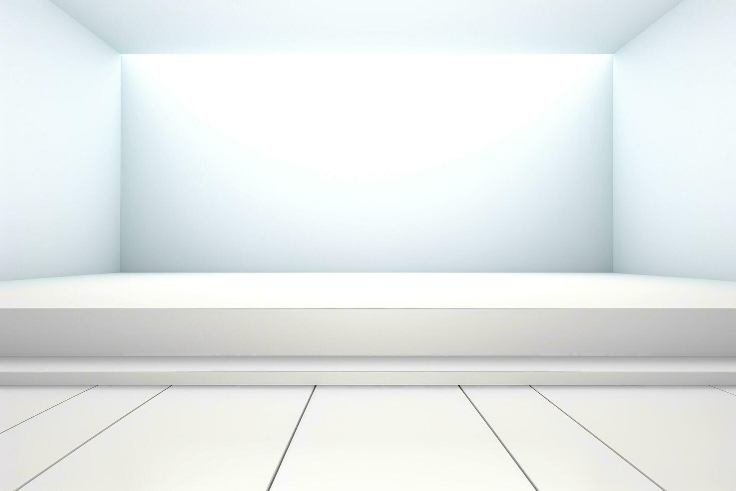 AI generated Abstract futuristic architecture background, Minimal technology white backdrop, Generative AI photo