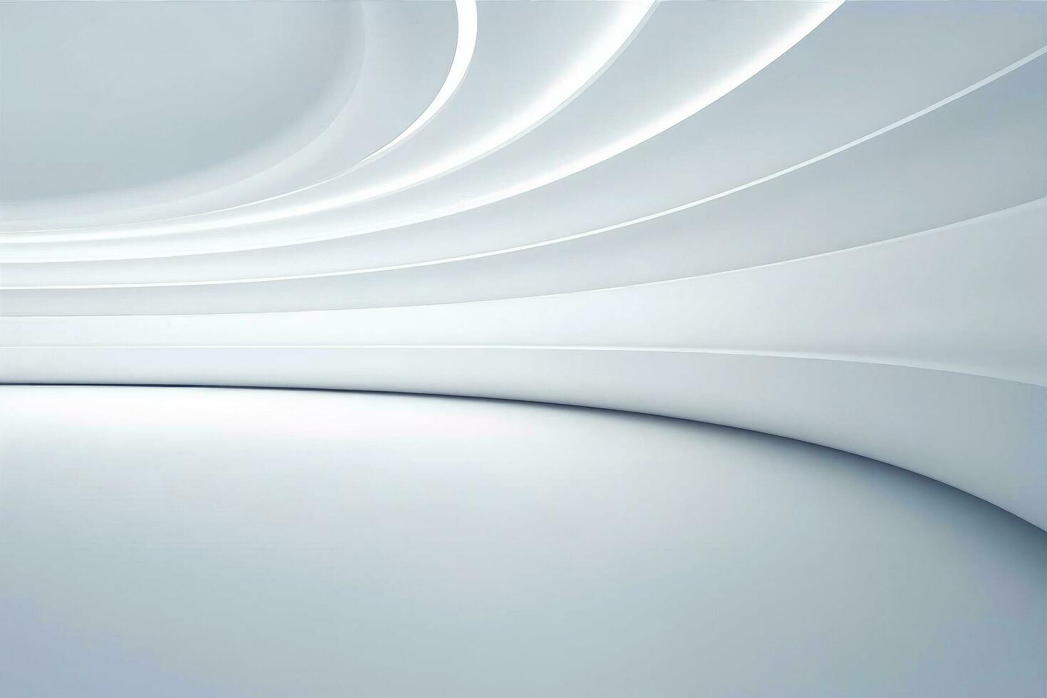 AI generated Abstract futuristic architecture background, Minimal technology white backdrop, Generative AI photo