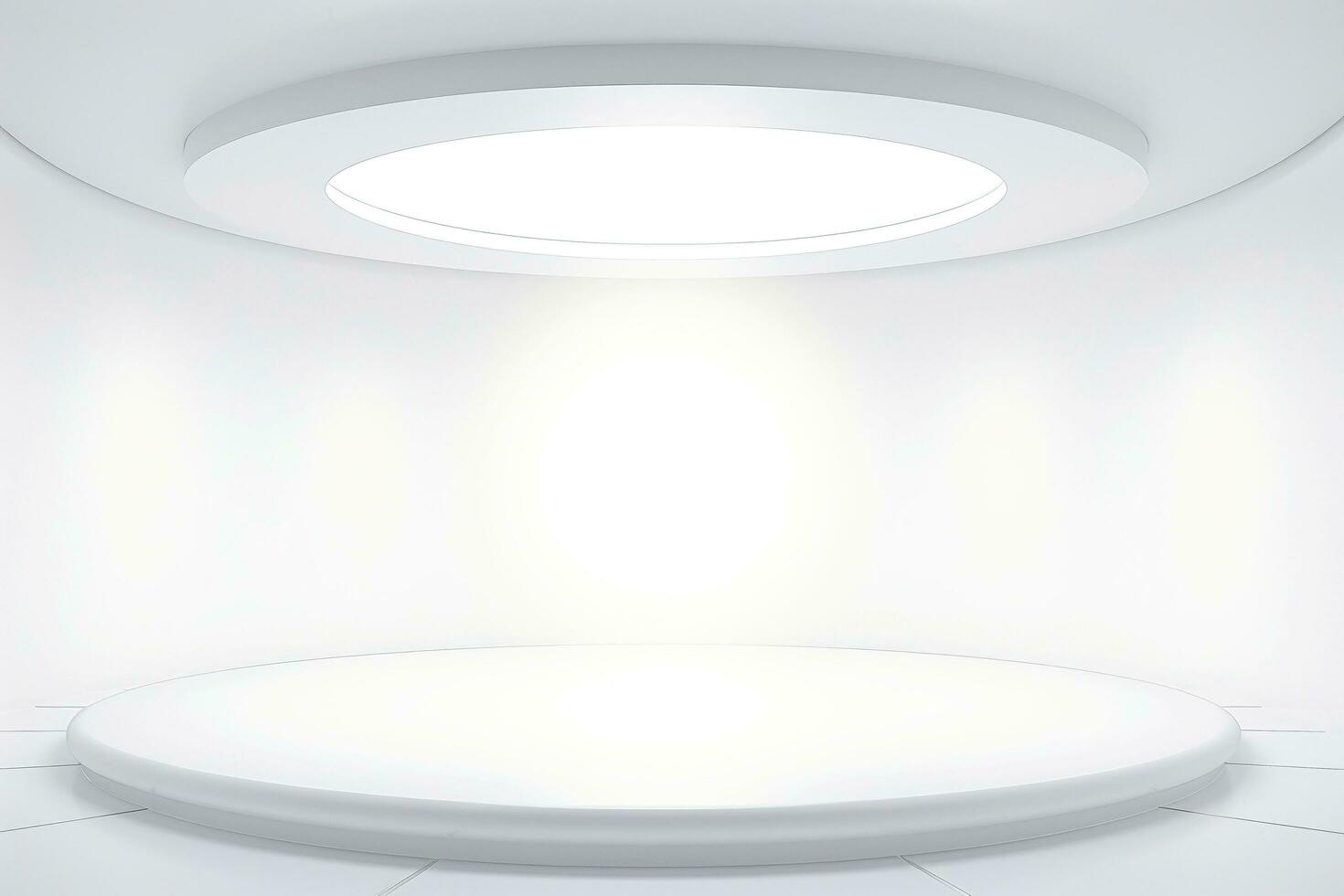 AI generated Abstract futuristic architecture background, Minimal technology white backdrop, Generative AI photo
