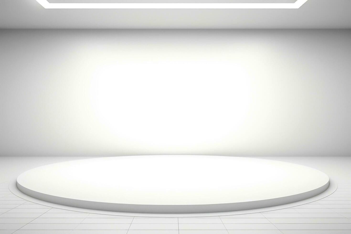 AI generated Abstract futuristic architecture background, Minimal technology white backdrop, Generative AI photo