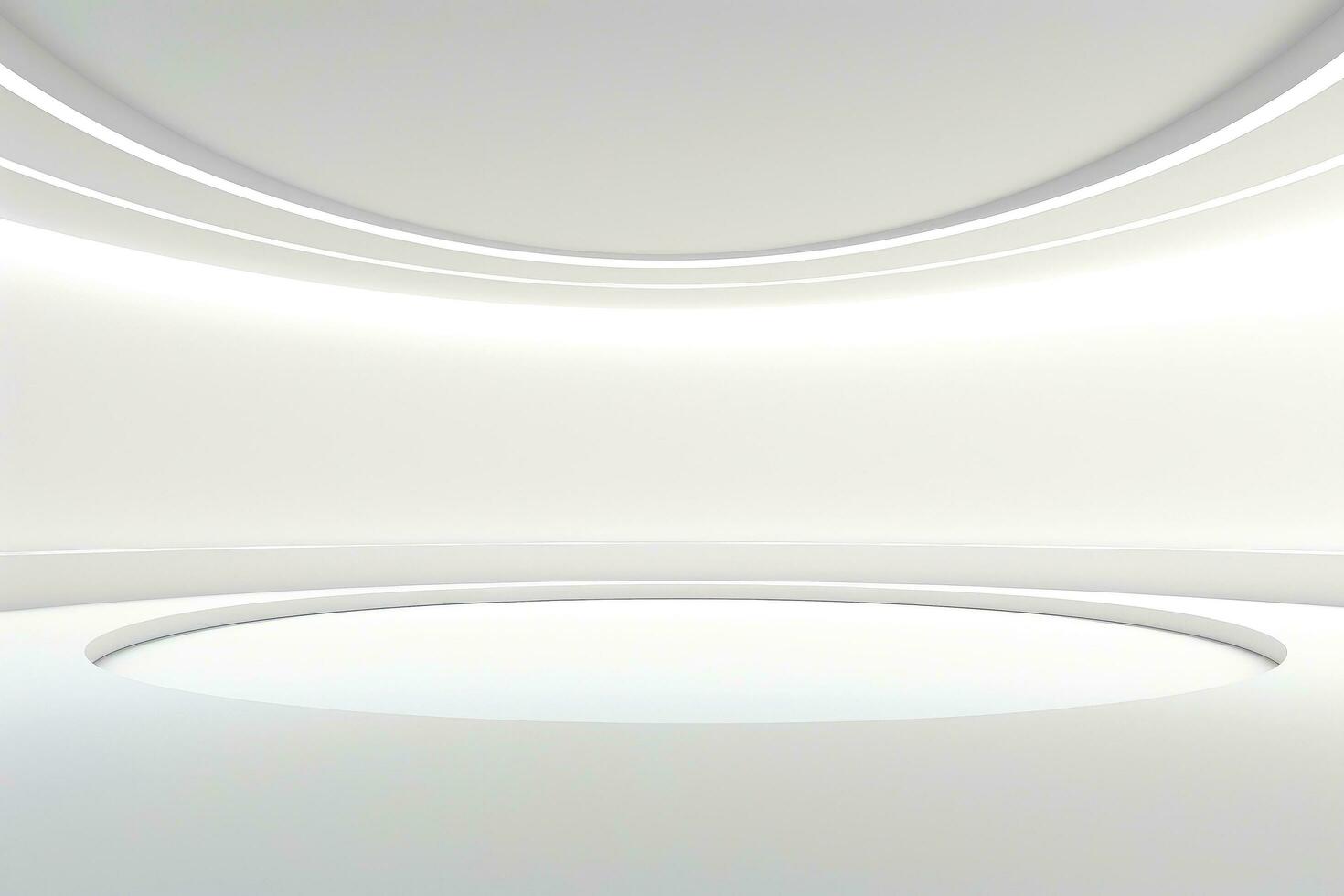 AI generated Abstract futuristic architecture background, Minimal technology white backdrop, Generative AI photo