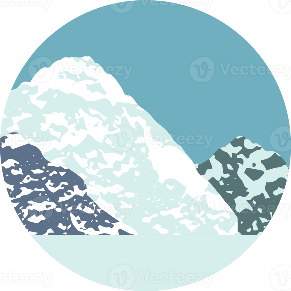 Mountain landscape. Illustration png