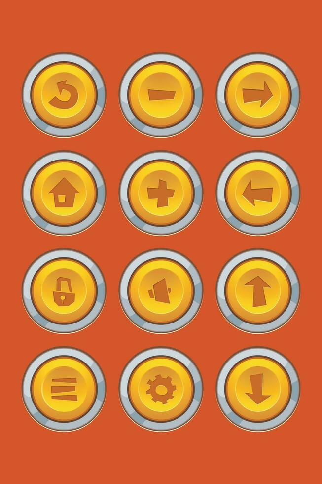 game set icons vector