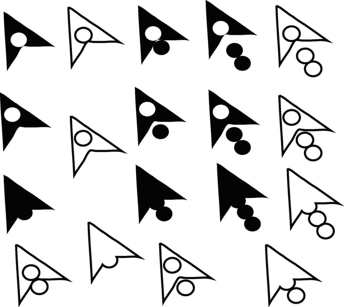 Free vector collection of flat mouse cursor pointer