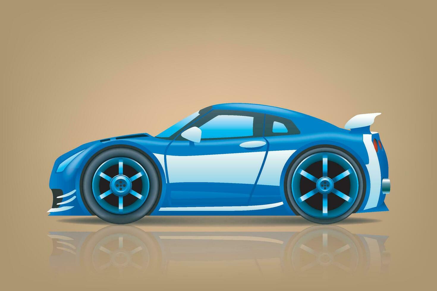 sportcar side view vector