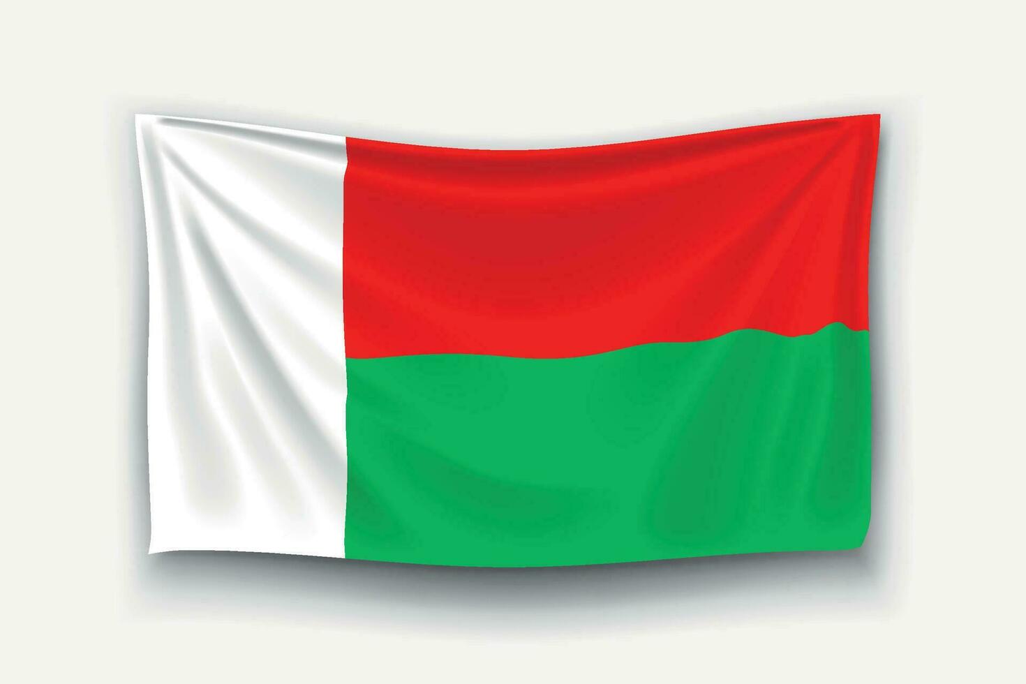 bandera de madagascar vector