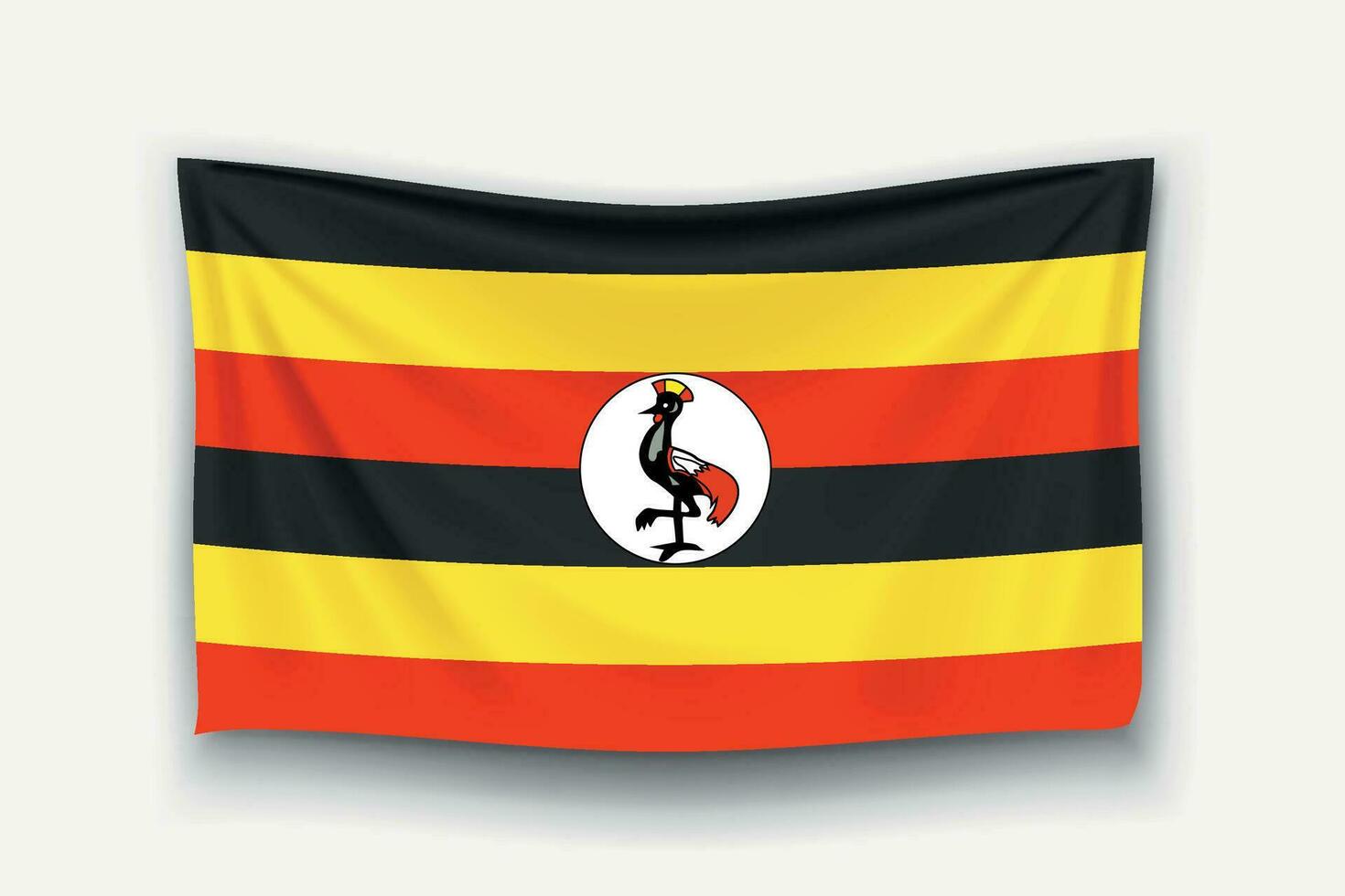 flag of uganda vector
