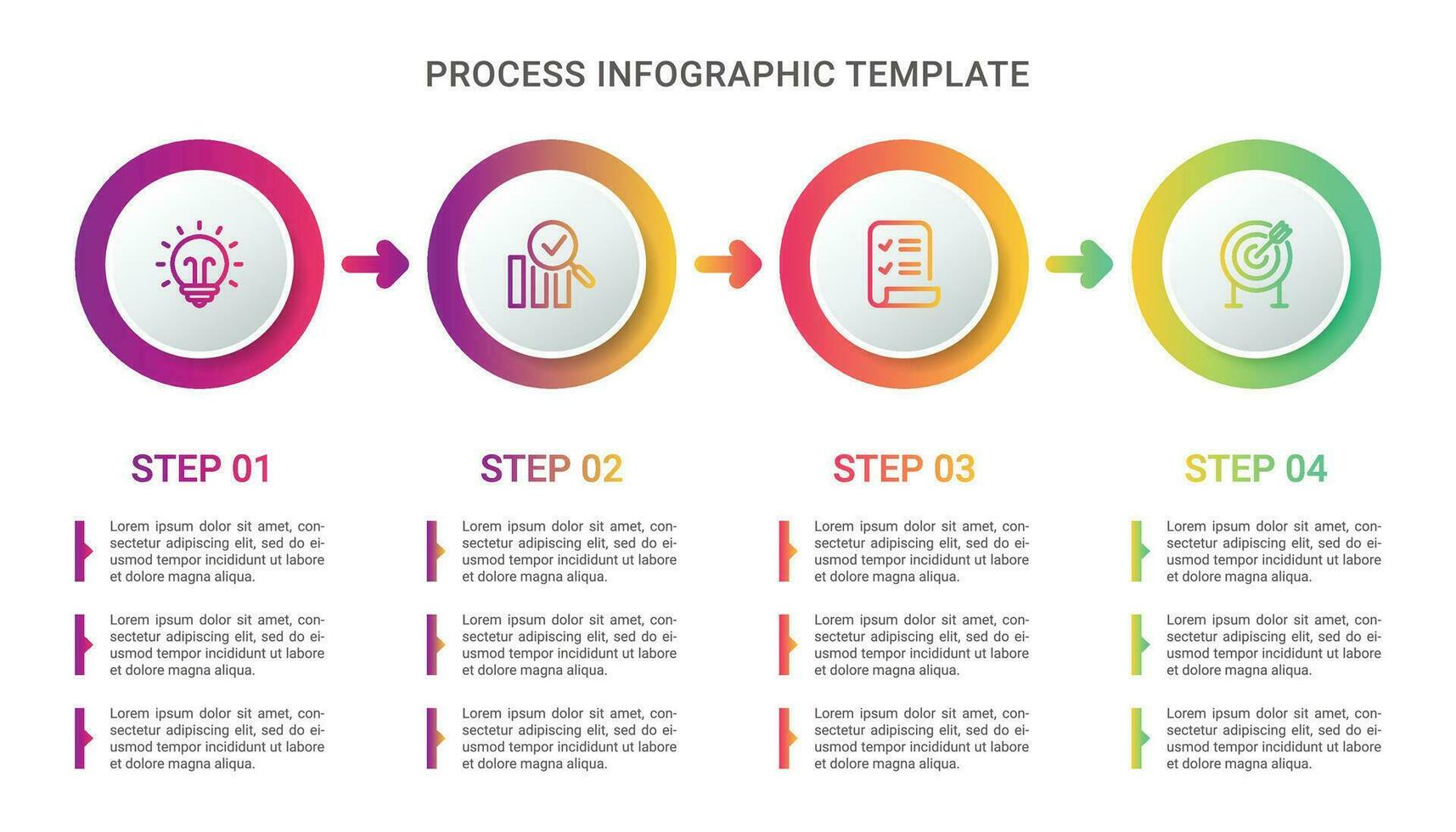 cronograma infografía para negocio presentación con iconos, 4 4 pasos o proceso. vector