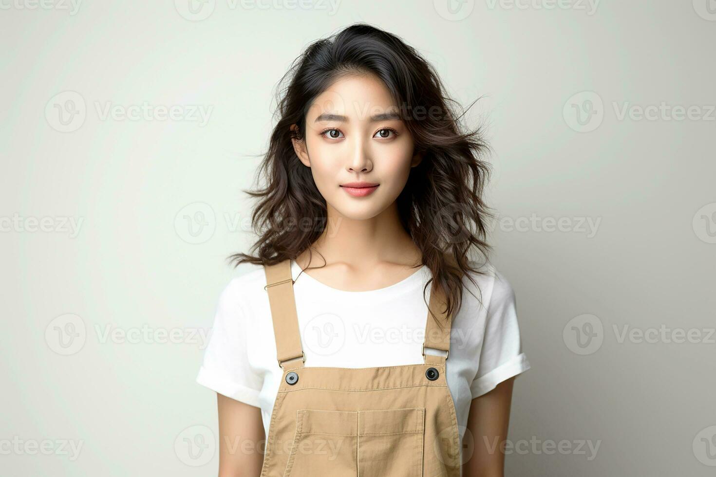 AI generated Young Korean girl model. Beautiful young asian woman