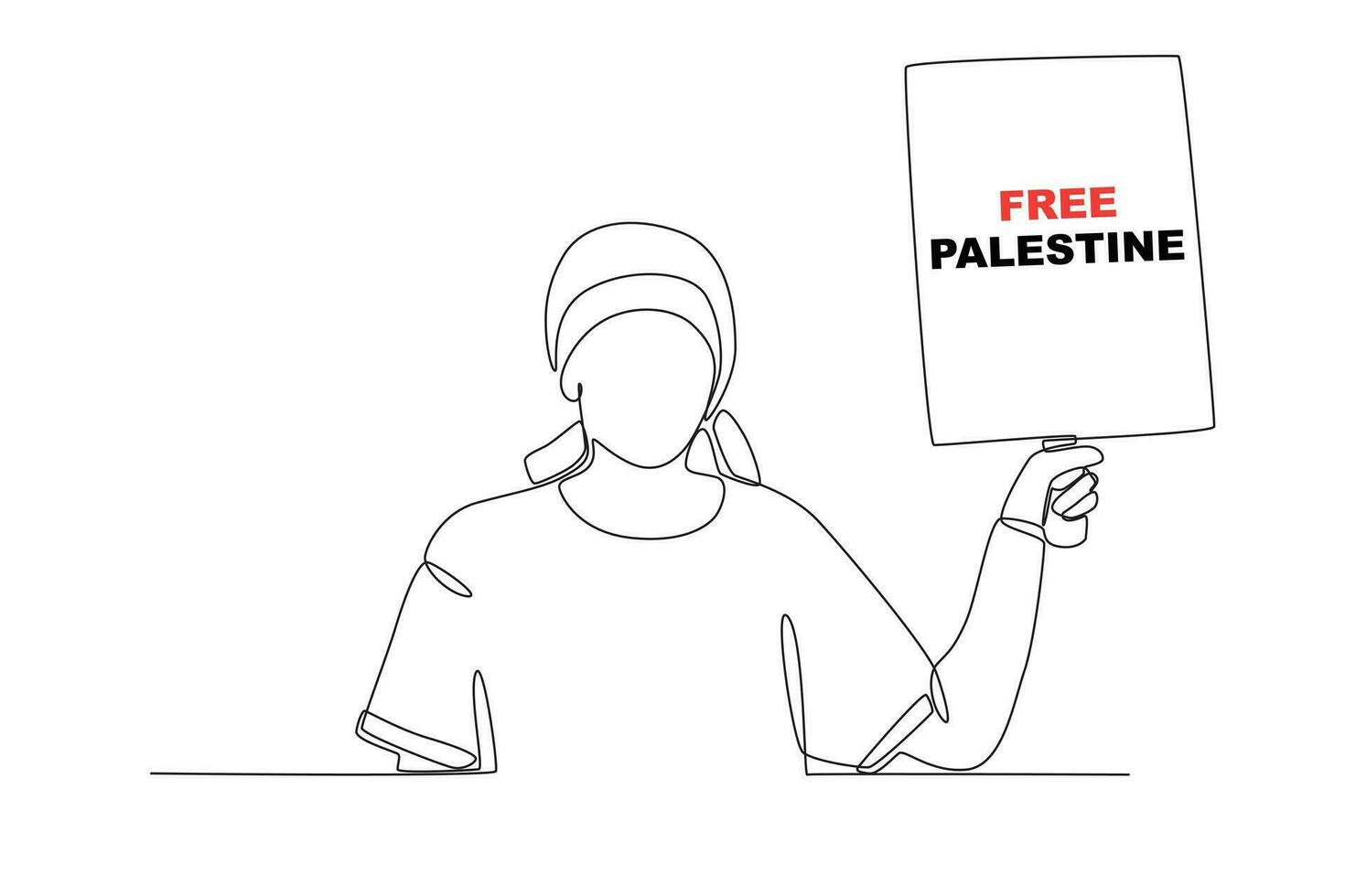 un hombre participación un palestino póster vector