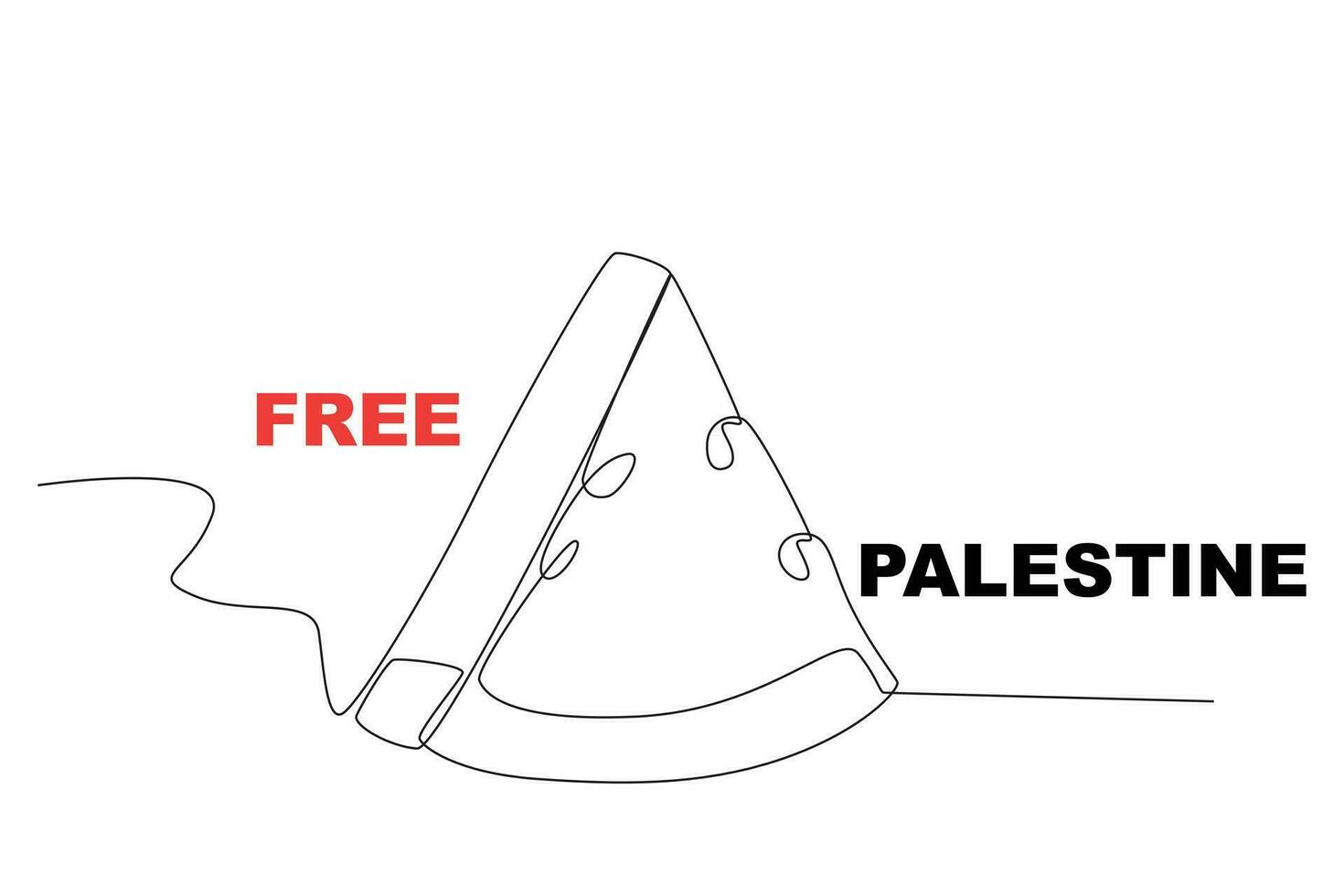 un sandía símbolo de Palestina vector