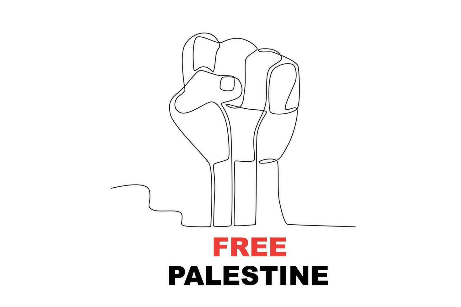 A clenched fist in defense of Palestine vector