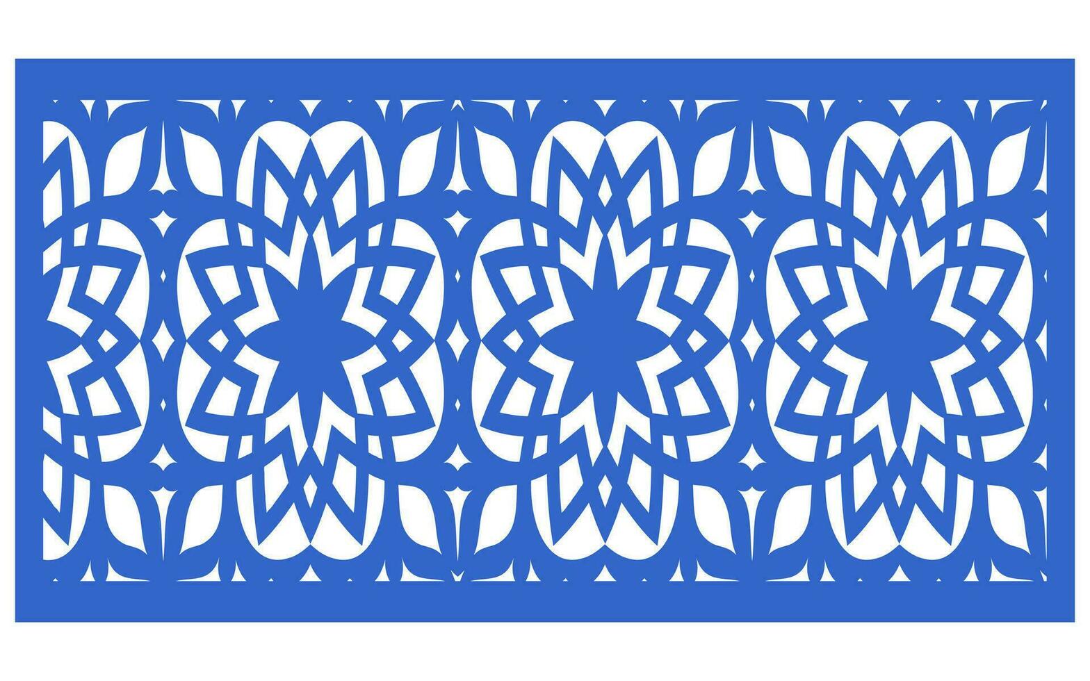 Decorative floral patterns, geometric template for cnc laser cutting vector