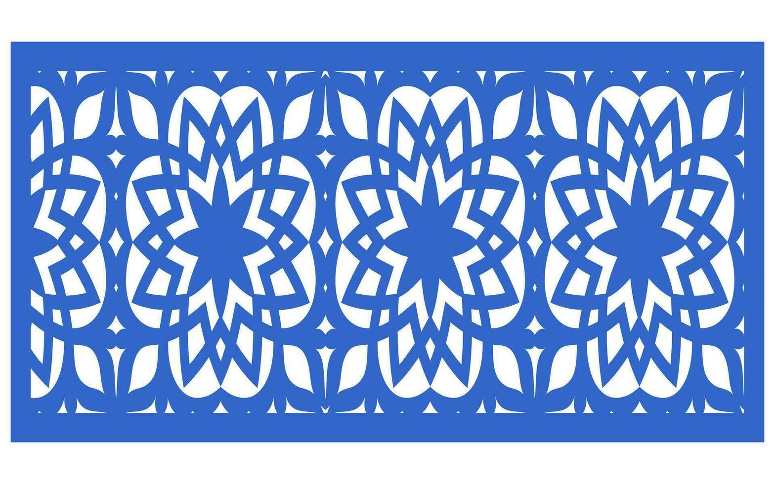 Decorative floral patterns, geometric template for cnc laser cutting vector