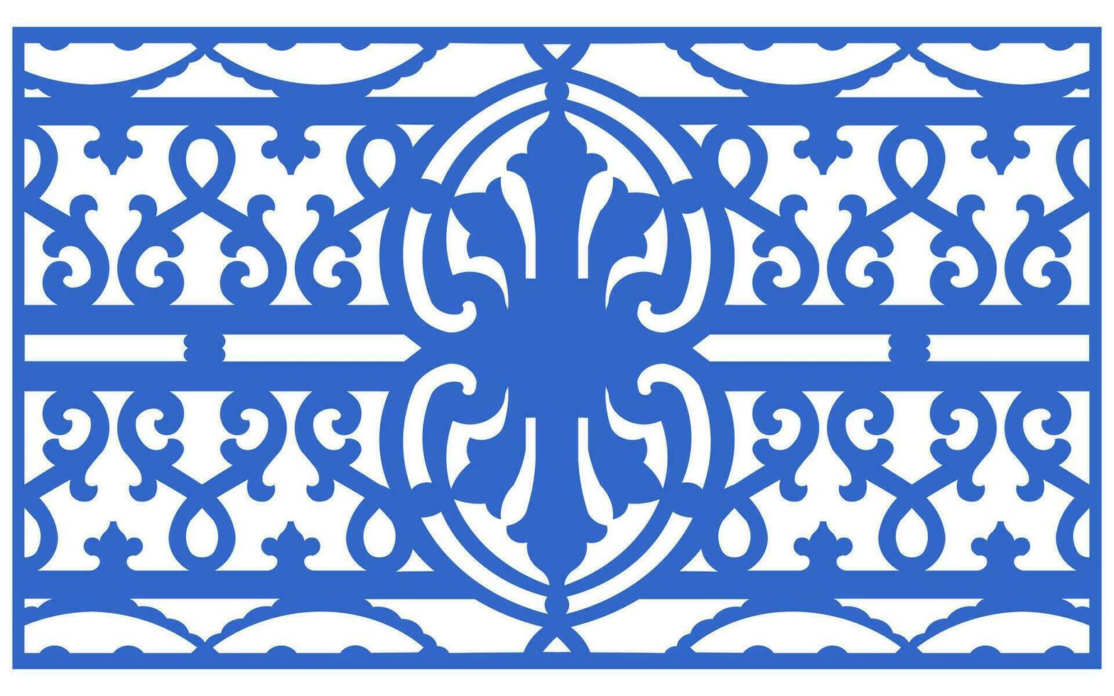 Decorative floral patterns, geometric template for cnc laser cutting vector