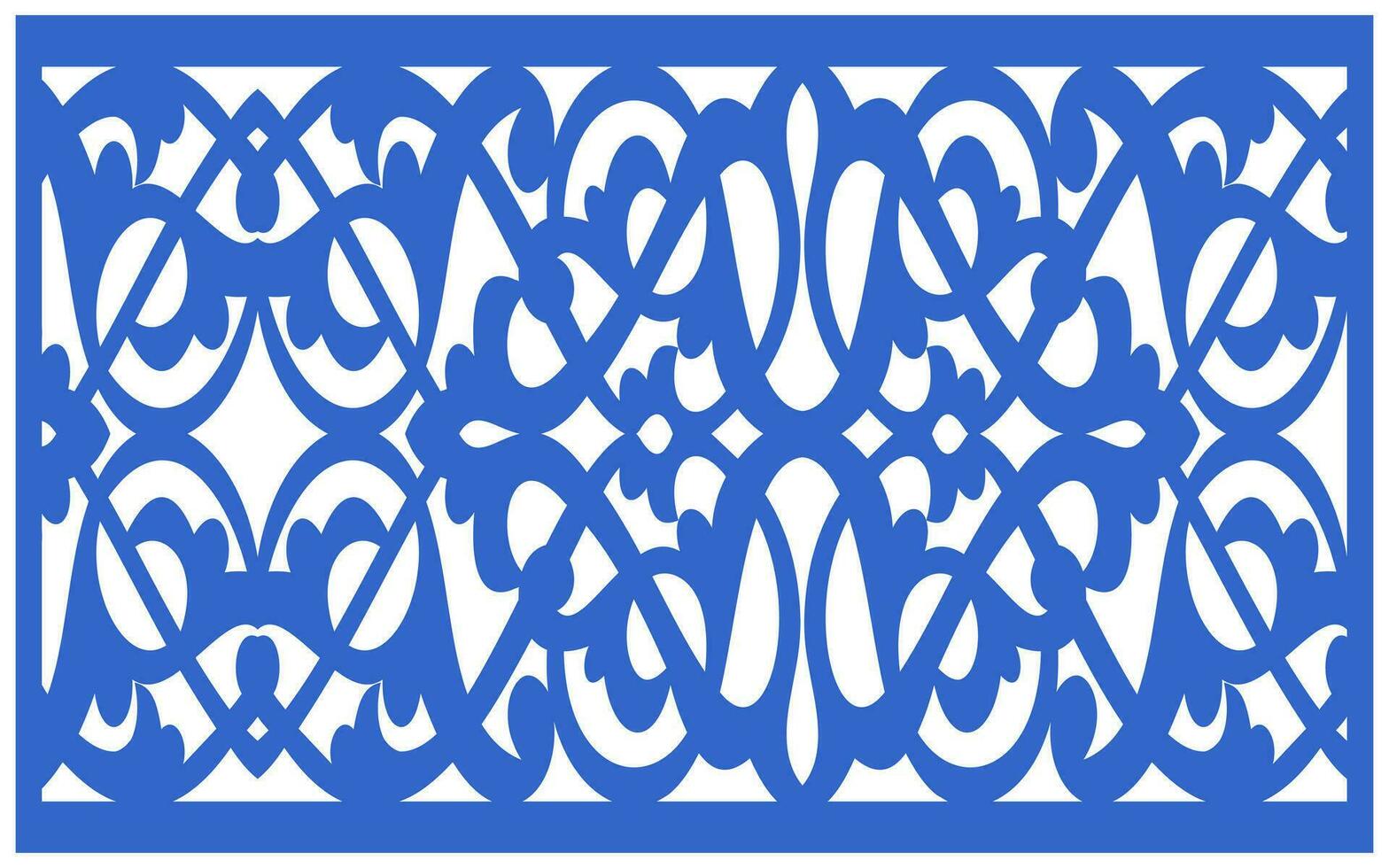 Decorative floral patterns, geometric template for cnc laser cutting vector