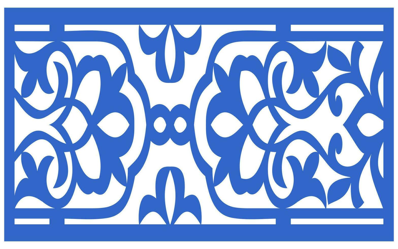 Decorative floral patterns, geometric template for cnc laser cutting vector