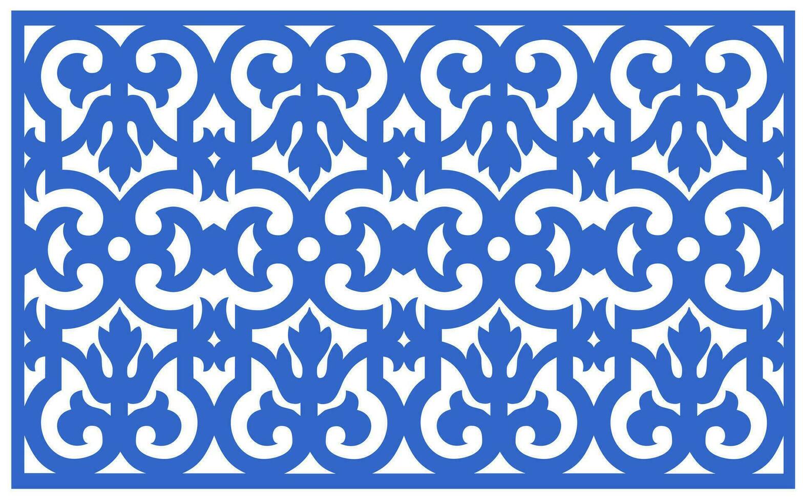 Decorative floral patterns, geometric template for cnc laser cutting vector