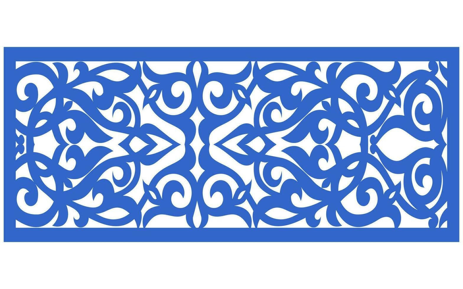 Decorative floral patterns, geometric template for cnc laser cutting vector