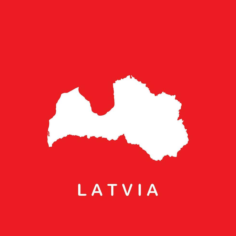 Letonia mapa icono vector
