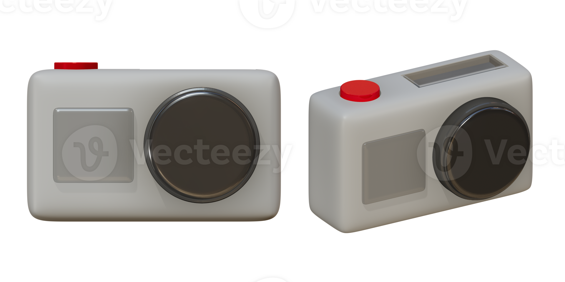 3D rendering of action camera in minimal style png