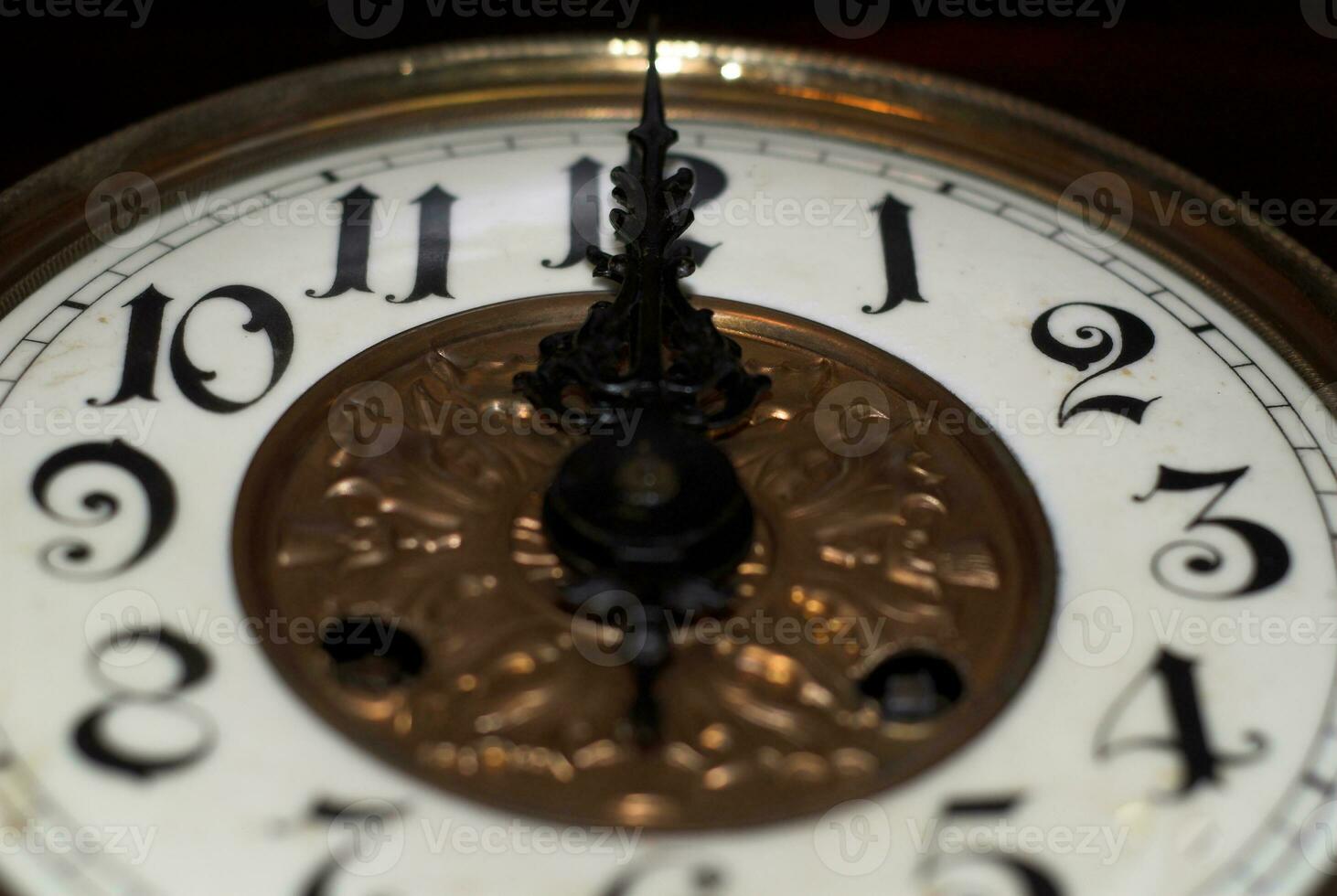 clock wood vintage photo