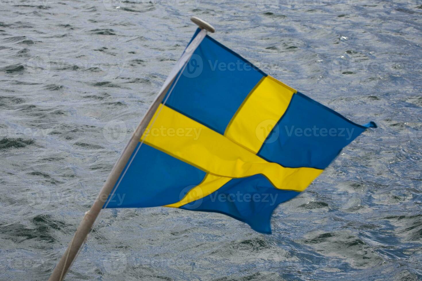 flag Sweden on a light background photo