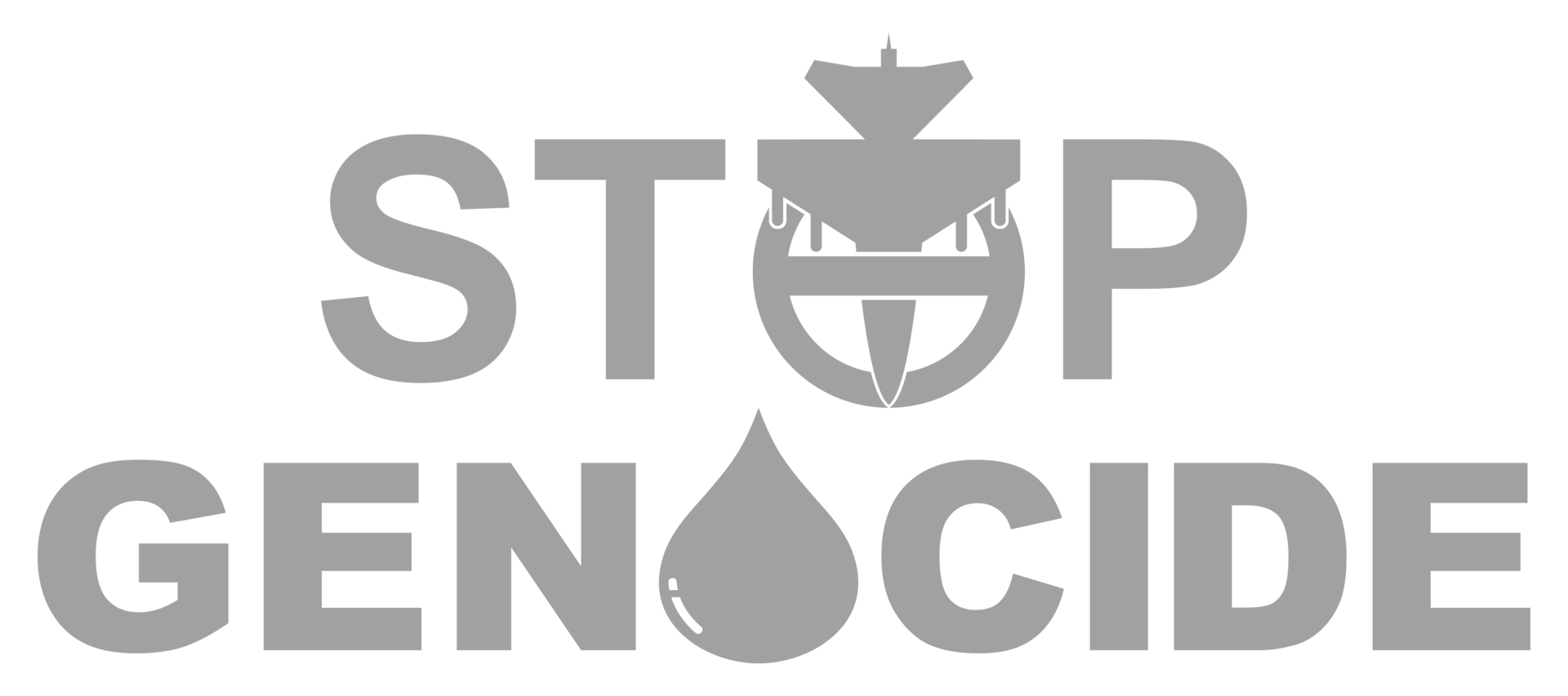 Stop Genocide Sign, can use for Poster Design, Banner, Sticker, T-Shirt, Website, Art Illustration, News Illustration or for Graphic Design Element. Format PNG