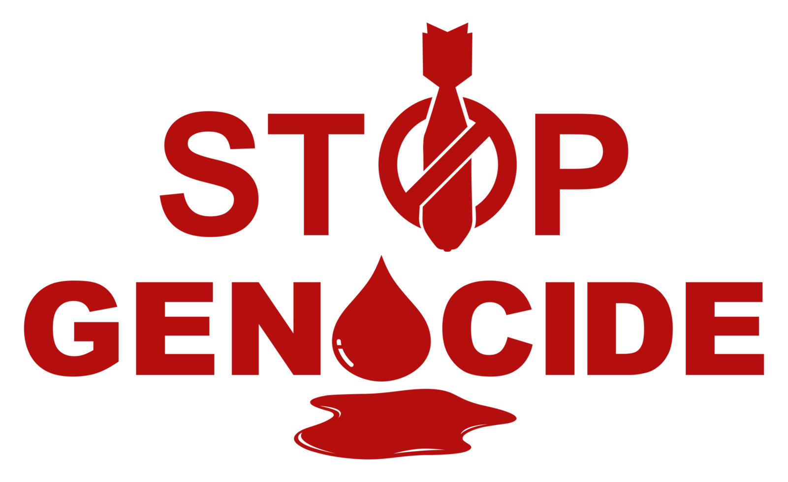 Stop Genocide Sign, can use for Poster Design, Banner, Sticker, T-Shirt, Website, Art Illustration, News Illustration or for Graphic Design Element. Format PNG